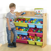 PETIT Solid Wood 9 Bins Toy Organizer (2 Sizes) - Kids Haven